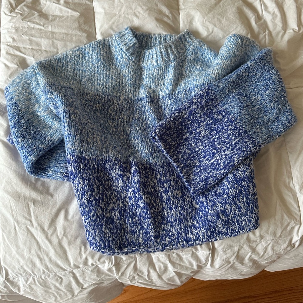 Blue Tricolor Sweater